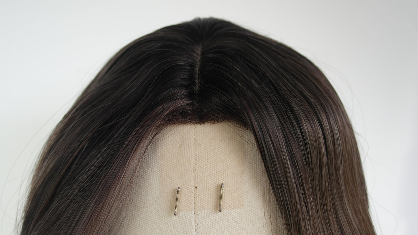 Dark Blonde Ombre Lace Center Wig
