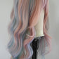 Pastel Rainbow Fringed Wig