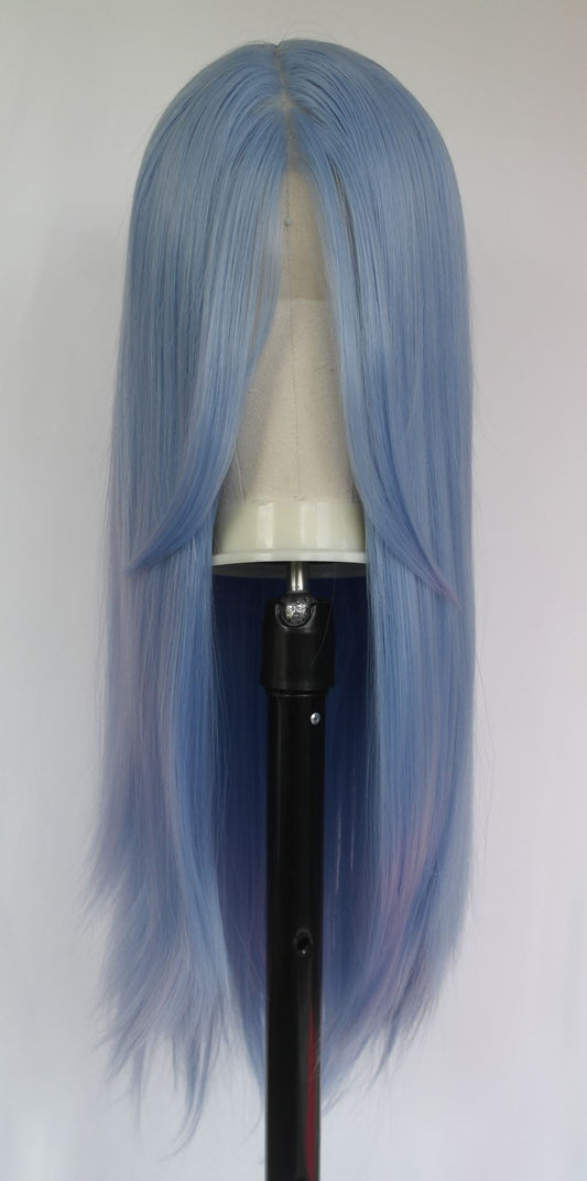 Pastel Sky Blue Long Straight Lace Front Wig | 30" | Pre-Order
