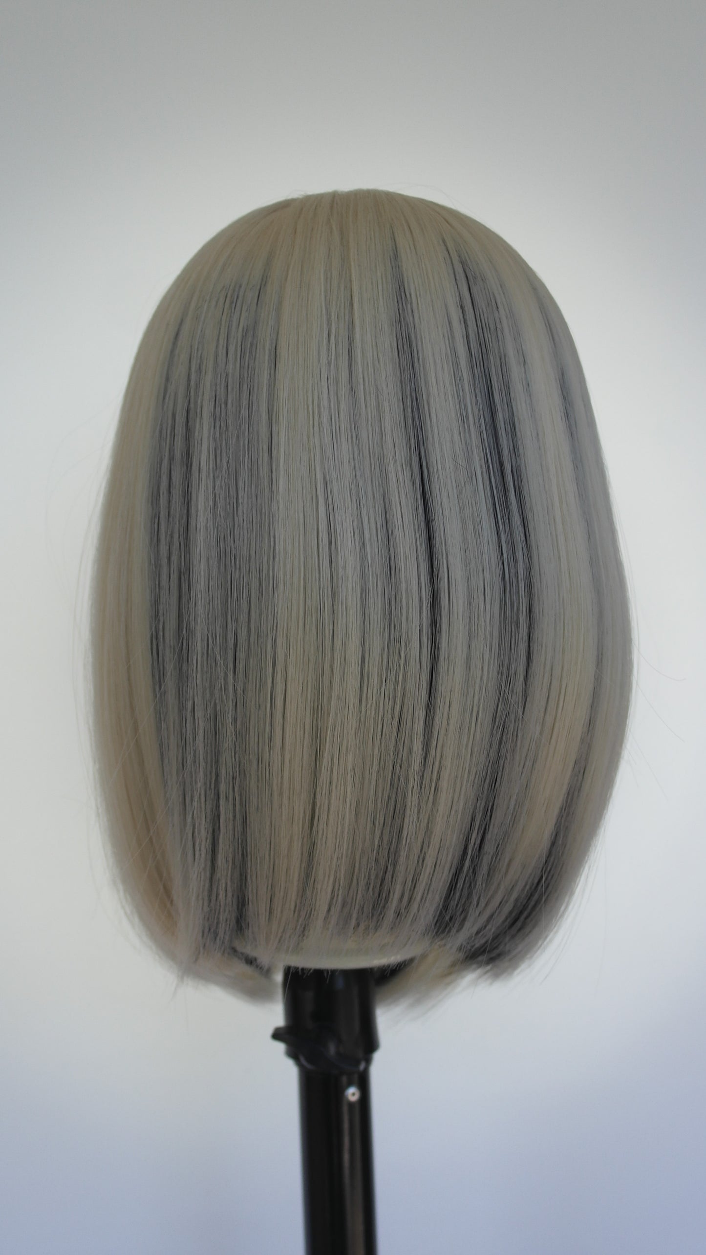 Short Blonde Black Underlayer Wig