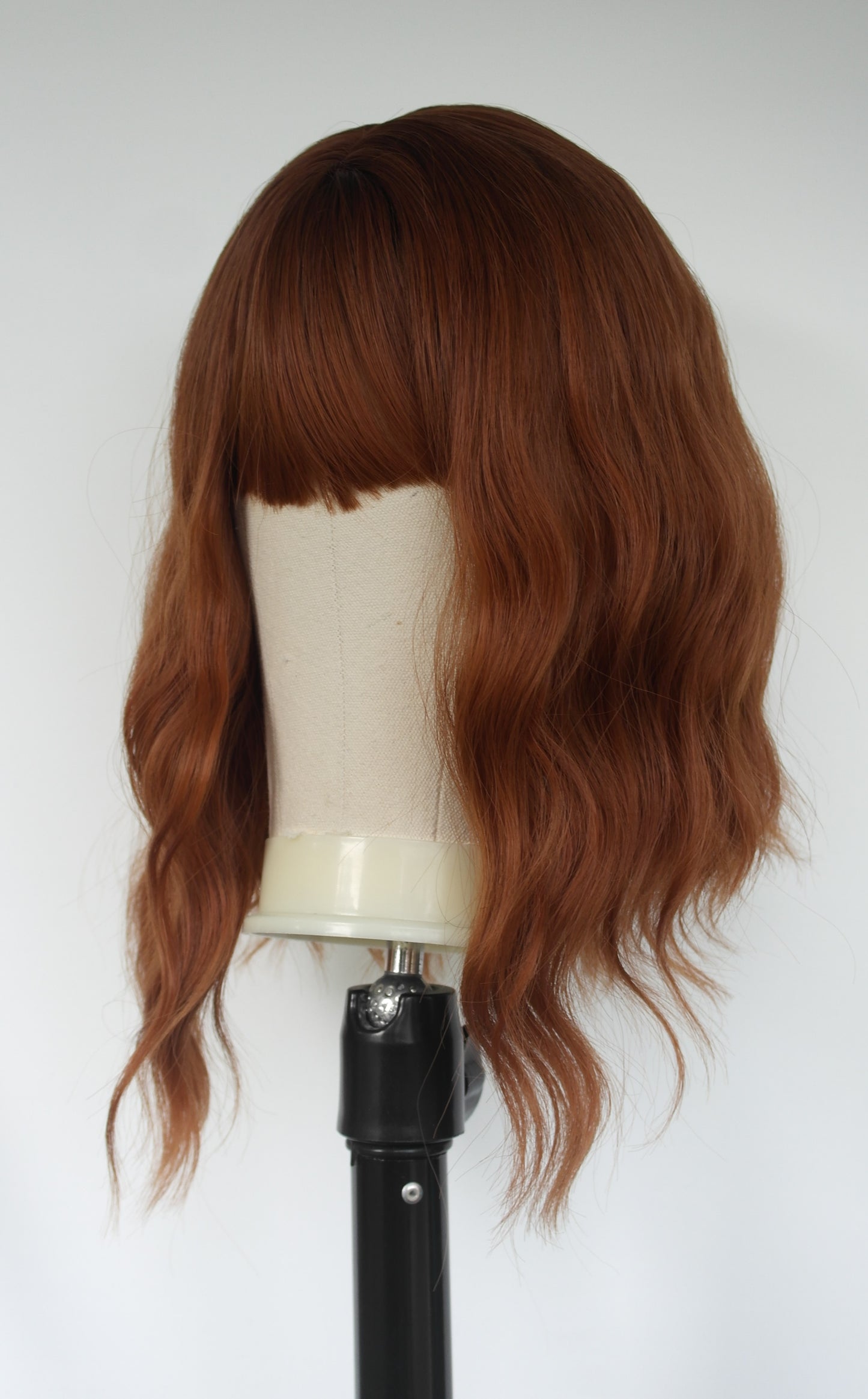 Short Copper Water Wave Wig
