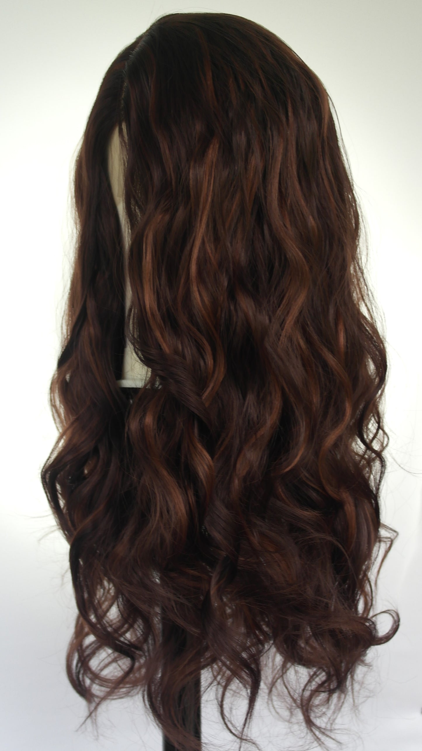 Subtle Highlight Long Brunette Lace Front Wig