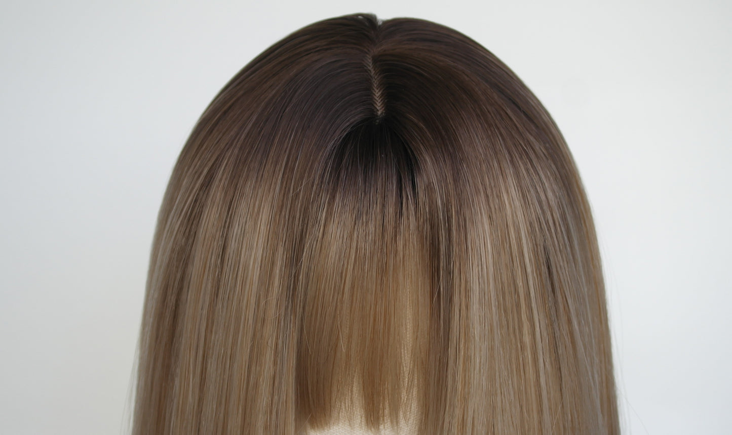 Brunette Dip Dye Graduation Cut Wig