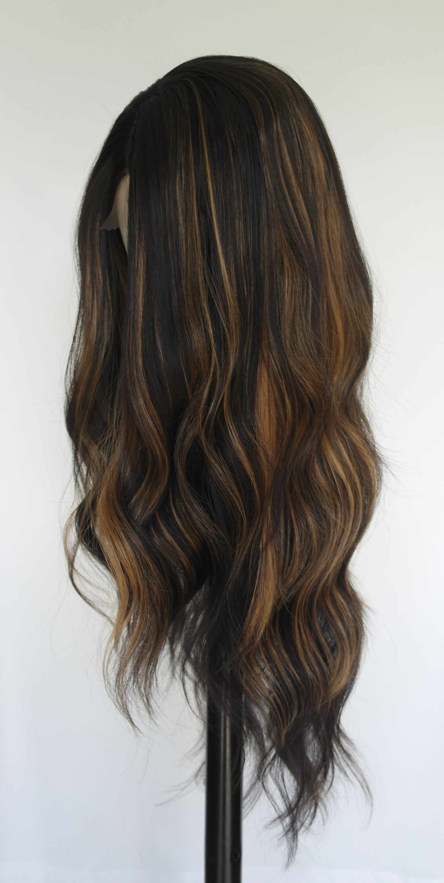 Butterscotch Highlight Brunette Lace Center Wig