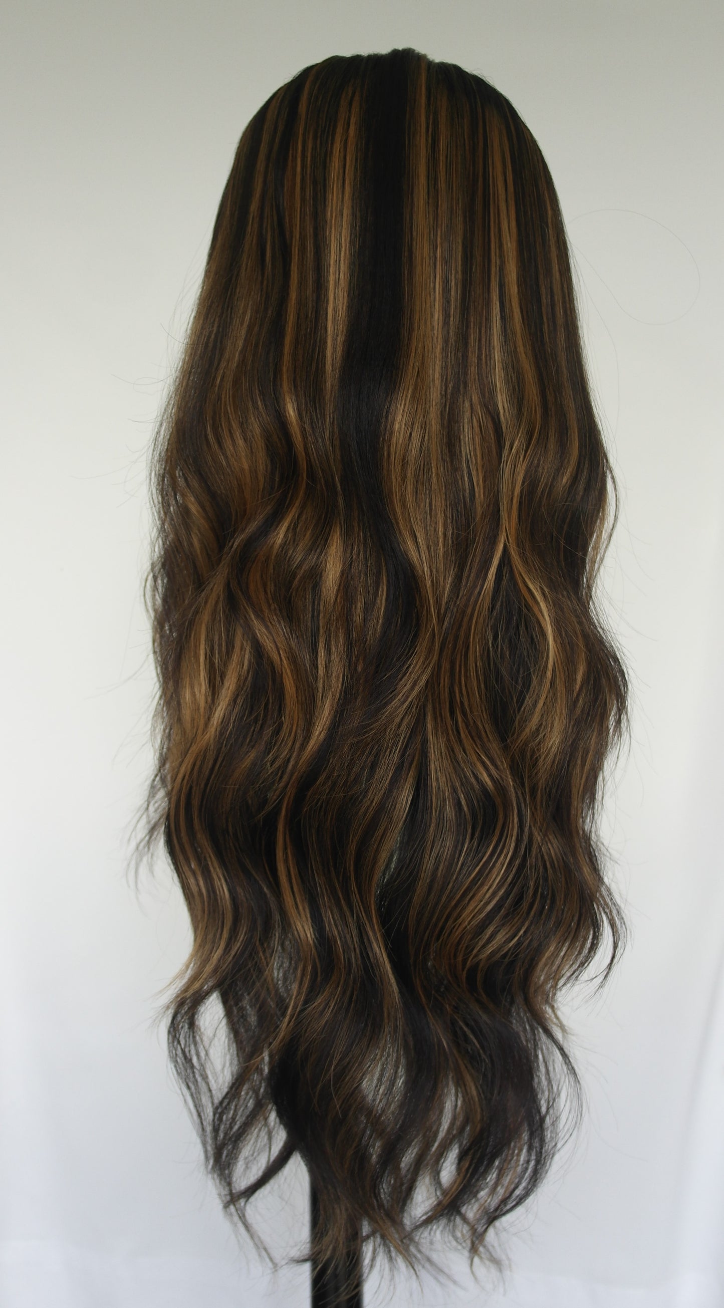Butterscotch Highlight Brunette Lace Center Wig