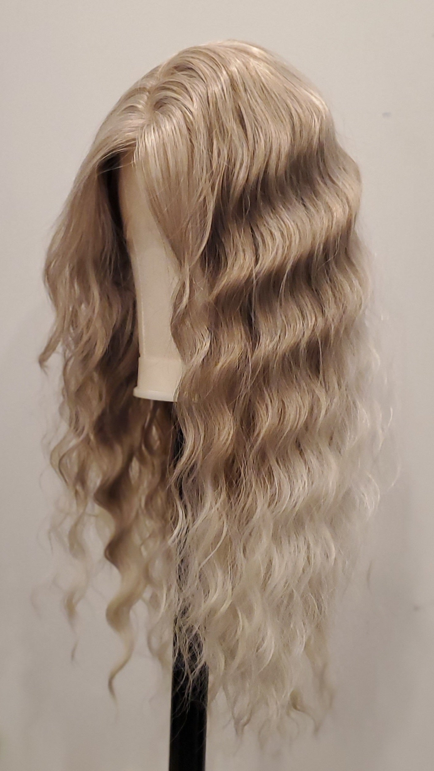 Ash Blonde Water Wave Lace Front Wig