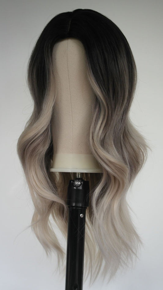 Platinum Blonde Dark Root Wig