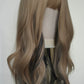 Golden Blonde & Black Highlight Long Synthetic Wig