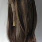 Blonde Highlight Brunette HD Lace Front Wig - back view
