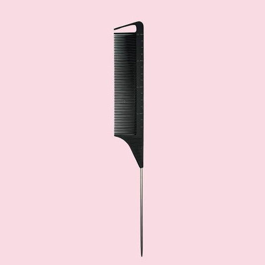 Metal End Black Rat Tail Comb For Hairdressing