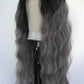 Dark Grey Water Wave Lace Front Wig