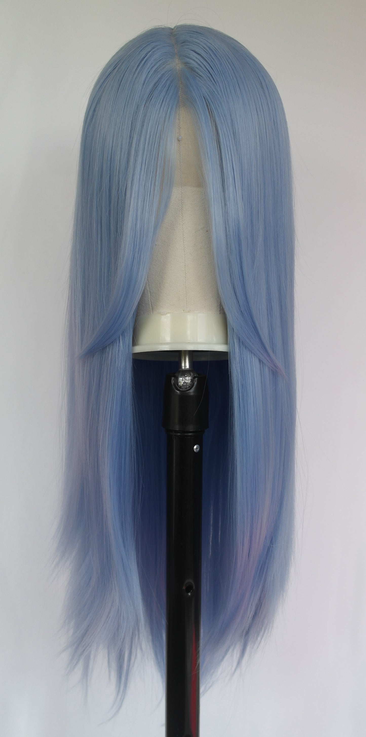 Fringed Pastel Blue Lace Front Wig