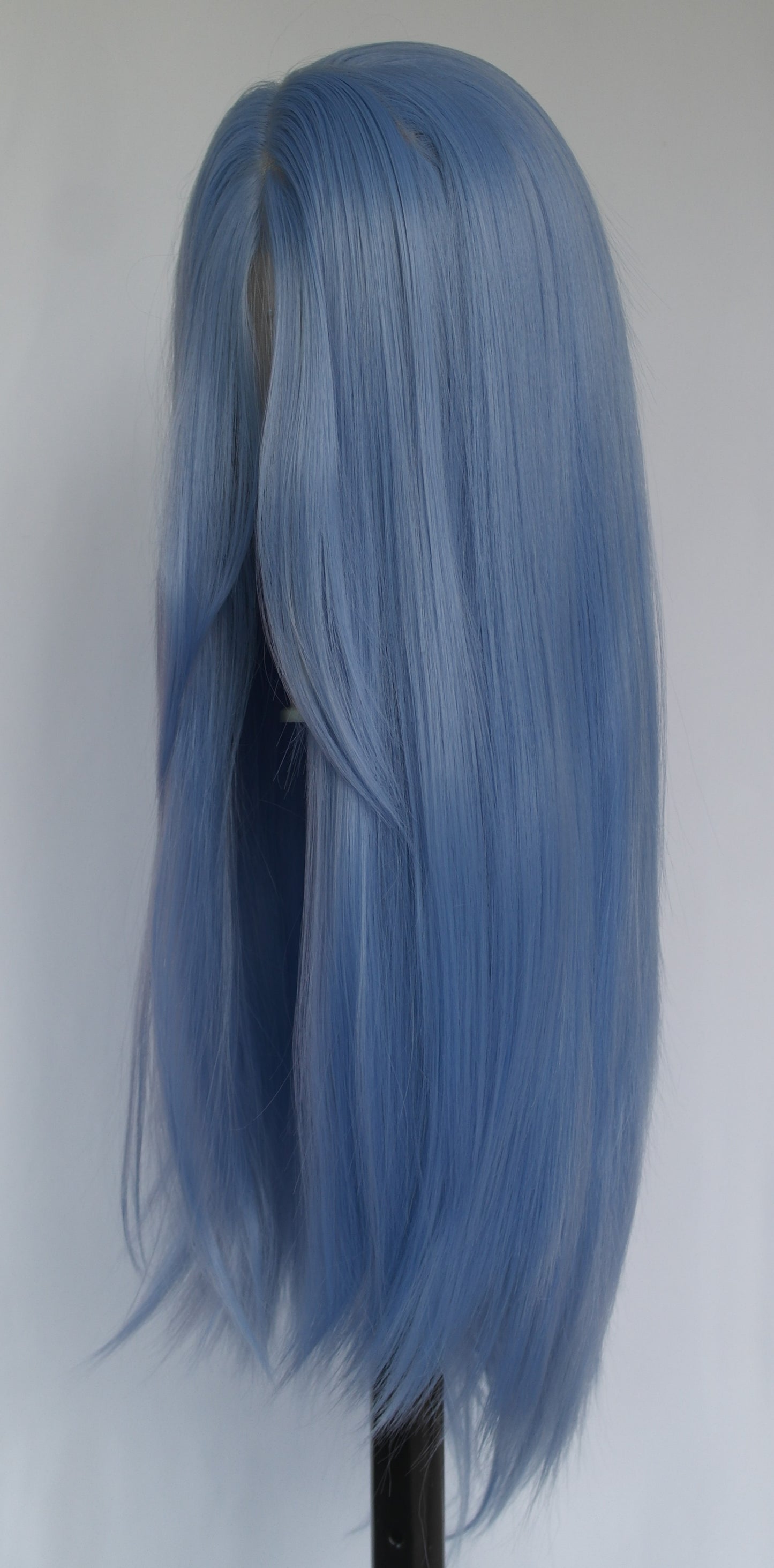 Fringed Pastel Blue Lace Front Wig