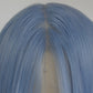 Fringed Pastel Blue Lace Front Wig