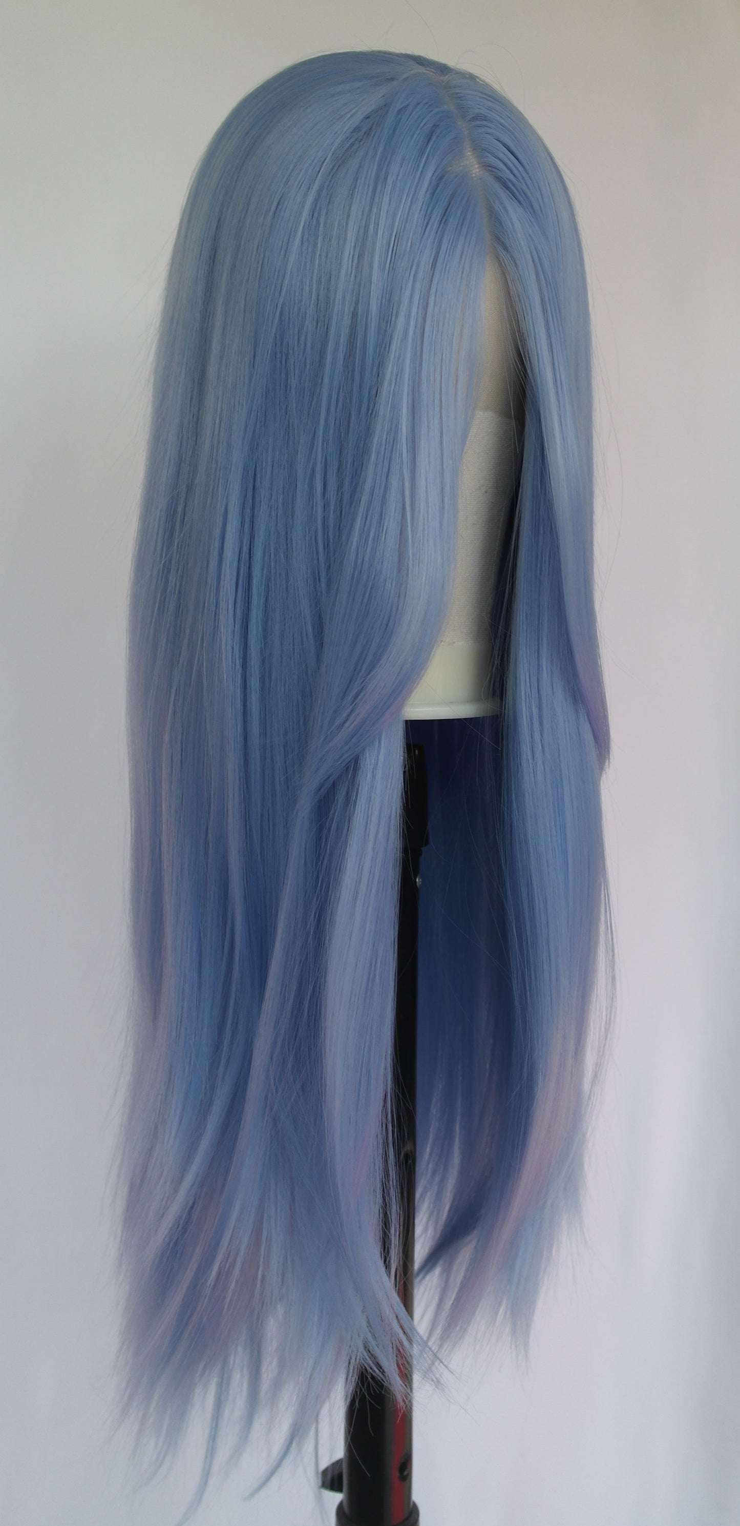 Fringed Pastel Blue Lace Front Wig