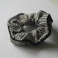 Black and white houndstooth monochrome scrunchie hair accessory New Zealand