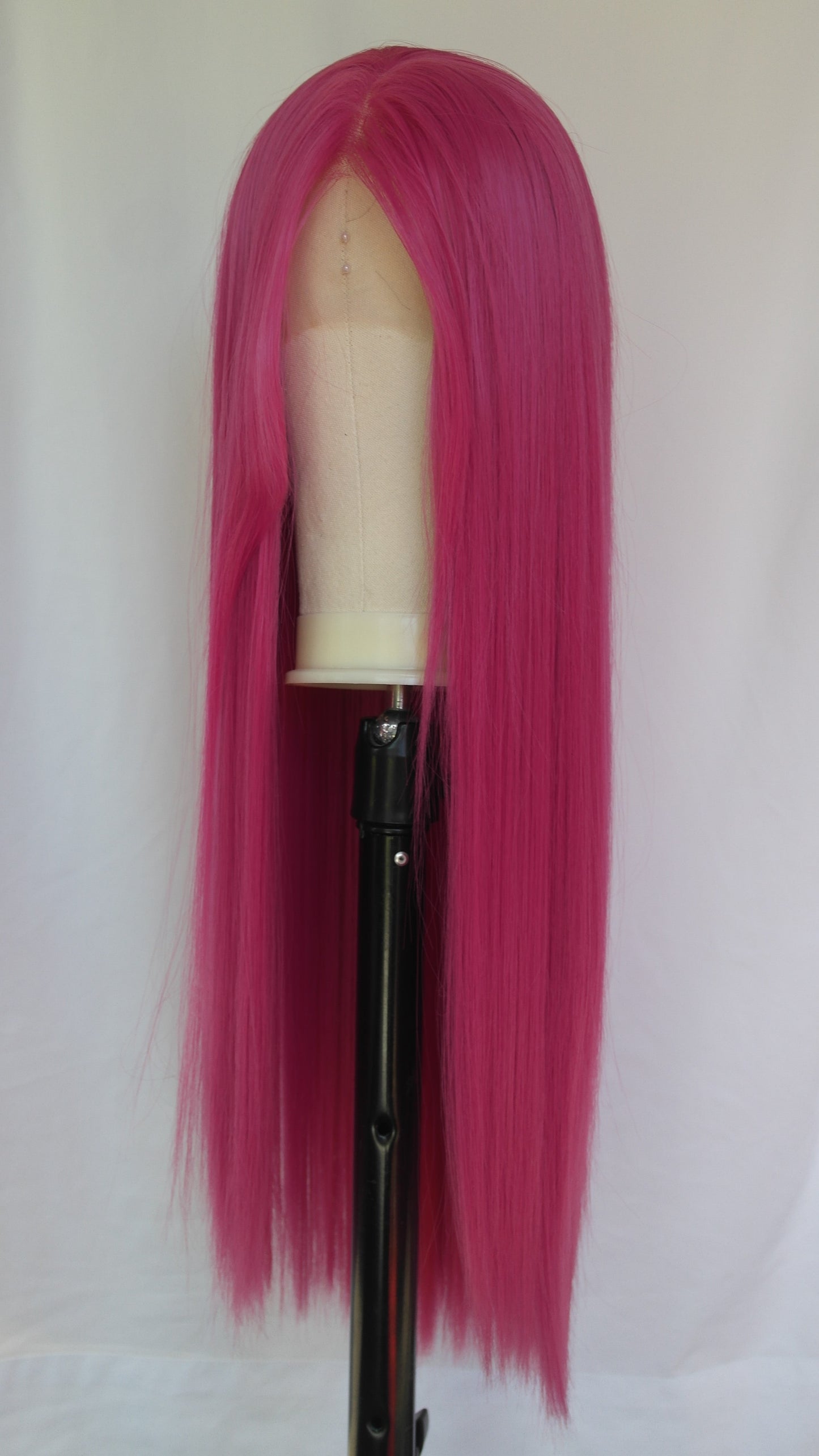 *Visible Weft Line* Magenta Pink Lace Front Wig