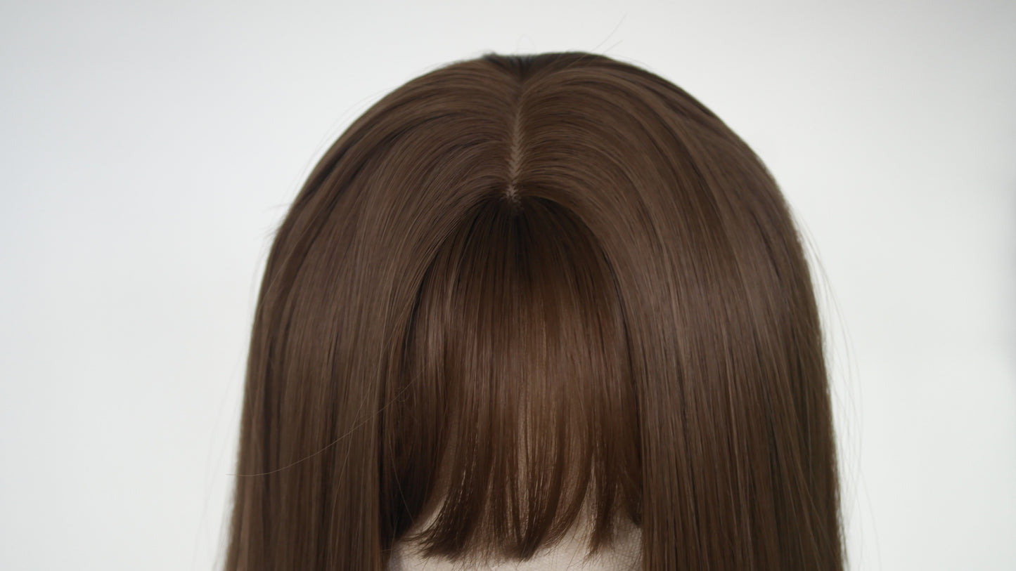 Milk Chocolate Brown Fringed Wig