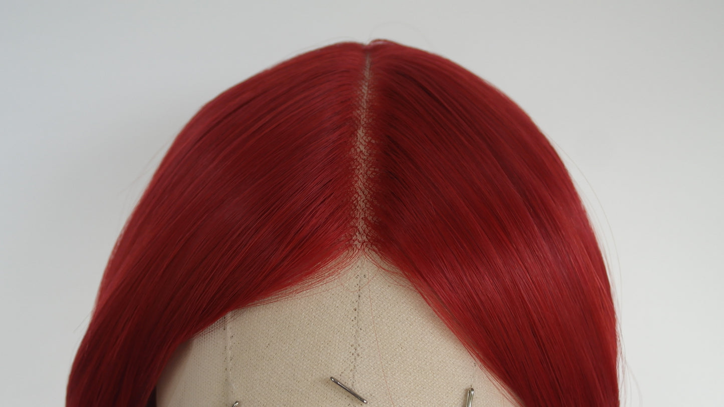 *Pen Mark On Lace* Ruby Red Lace Front Wig