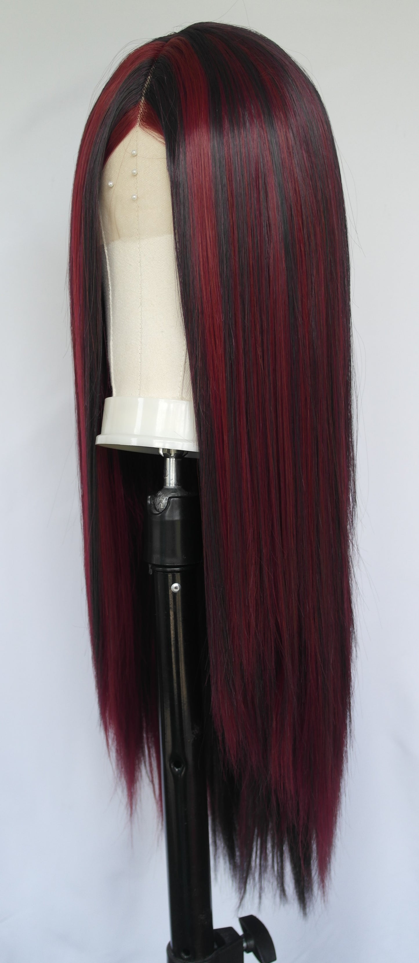 Cherry Skunk Stripe Lace Front Wig