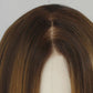 Warm Brunette Human Hair Blend Lace Front Wig