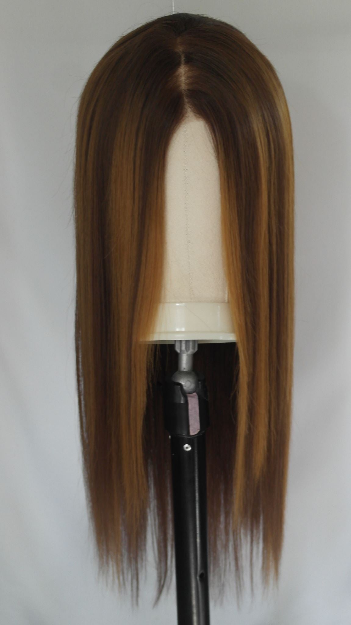 Warm Brunette Human Hair Blend Lace Front Wig