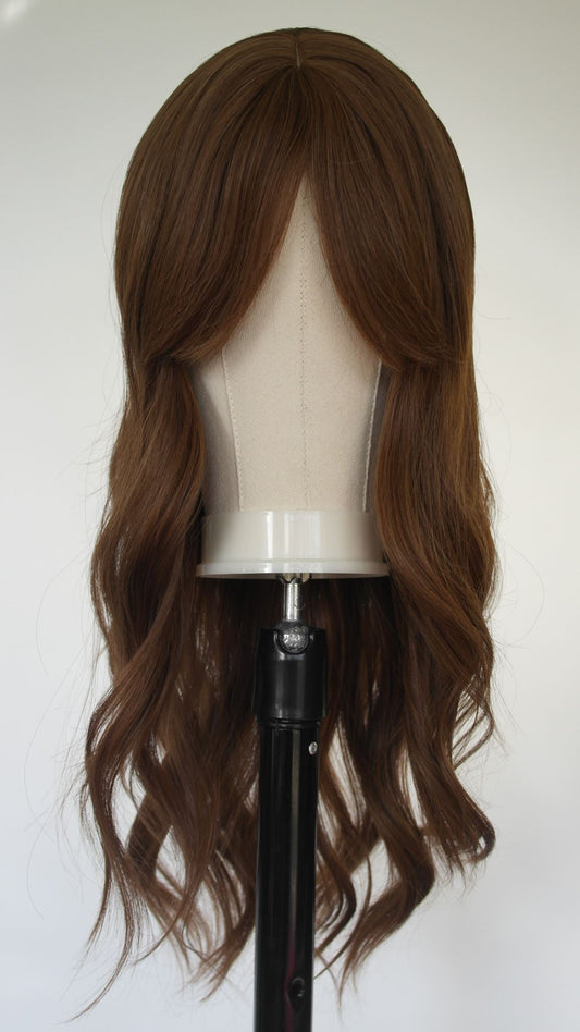 Warm Brunette Soft Wave Long Synthetic Wig
