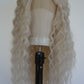 Platinum Blonde Long Curly Lace Front Wig