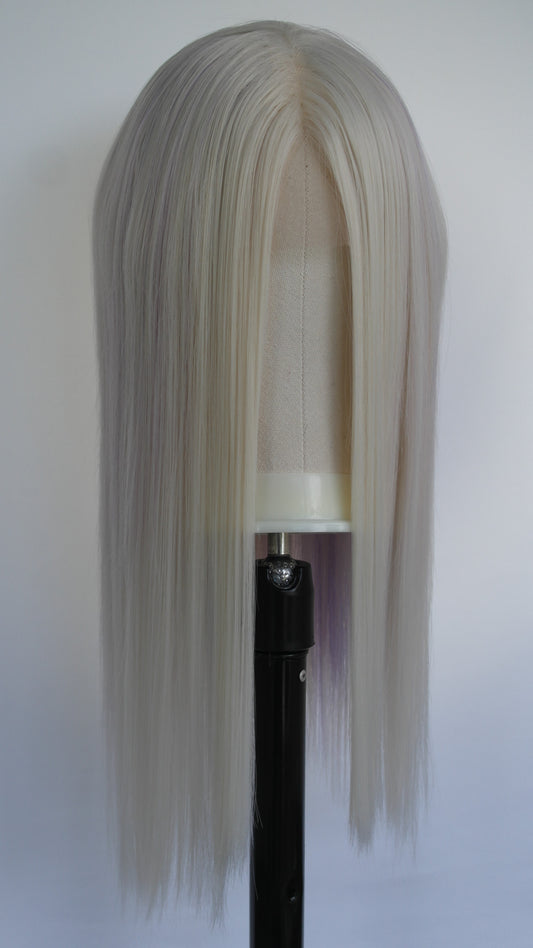 Lavender Streaked Blonde Lace Front Wig