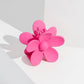 Matte Barbie Pink Flower Claw Clip