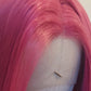 Shoulder Length Pink Lace Front Wig