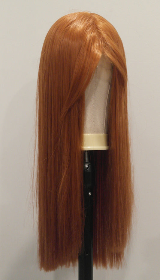 70s Fringe Long Ginger Lace Front Wig