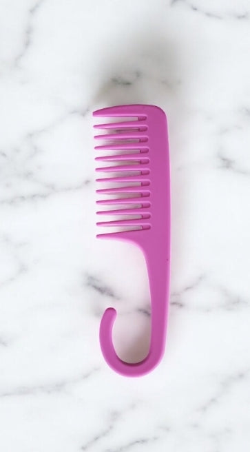 Pink Wide Tooth Comb For Wavy & Curly Wigs