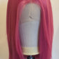Shoulder Length Pink Lace Front Wig