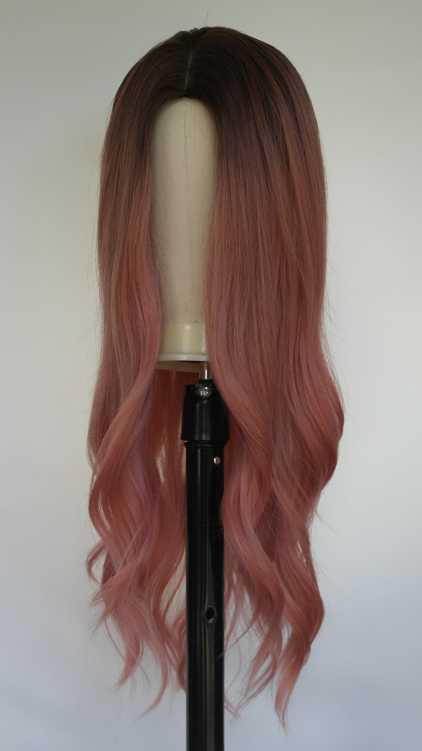 Dusty Pink Ombre Root Wig