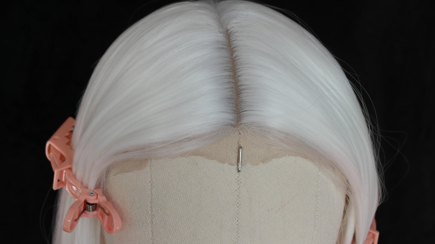 White Lace Center Wig
